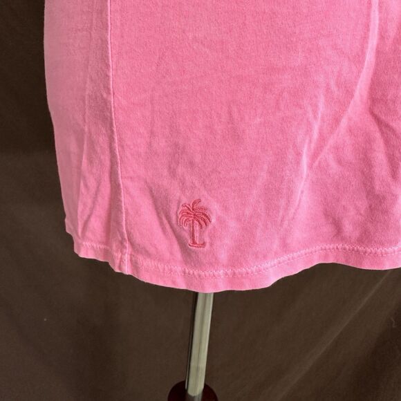 LILLY PULITZER Scoop Neck Ruffle Tank Top Size Medium Pima Cotton - Picture 4 of 6